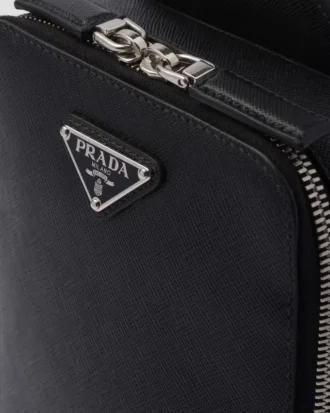 Kožená taška Prada Brique Saffiano