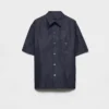 Košile s krátkými rukávy z chambray denimu Košile s krátkými rukávy z chambray denimu
