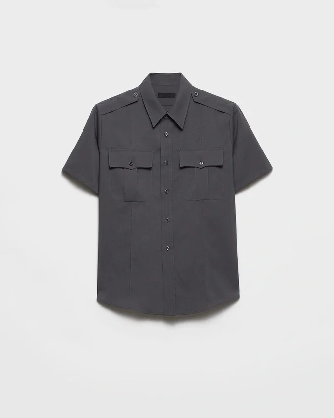 Košile s krátkými rukávy z technického materiálu Košile s krátkými rukávy z technického materiálu