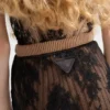 Krajková pouzdrová sukně