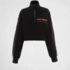 Krátká mikina z recyklovaného technického fleece Krátká mikina z recyklovaného technického fleece
