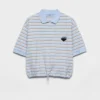 Krátké pruhované polo tričko Krátké pruhované polo tričko
