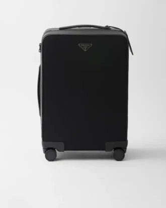 Kufr z materiálu Re-Nylon a kůže Saffiano