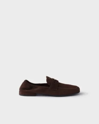 Loafers Shuffle z patinované semišové kůže