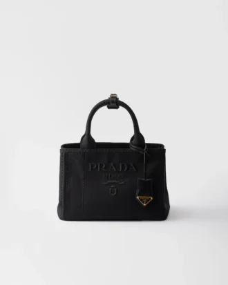 Malá bavlněná plátěná kabelka Prada Jardiniare