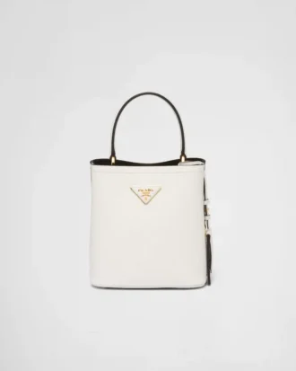 Malá kožená taška Prada Panier z kůže Saffiano Malá kožená taška Prada Panier z kůže Saffiano