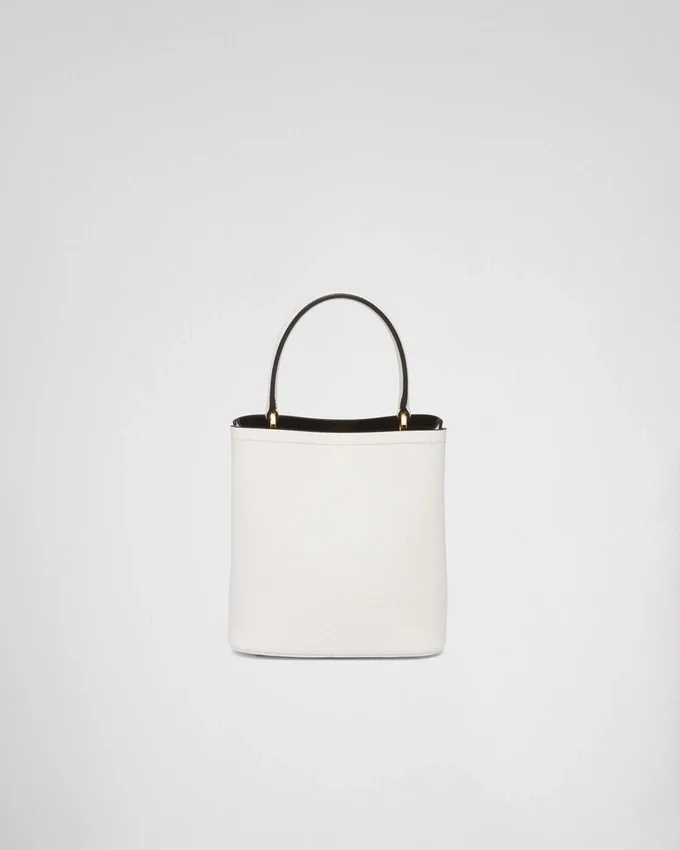 Malá kožená taška Prada Panier z kůže Saffiano Malá kožená taška Prada Panier z kůže Saffiano