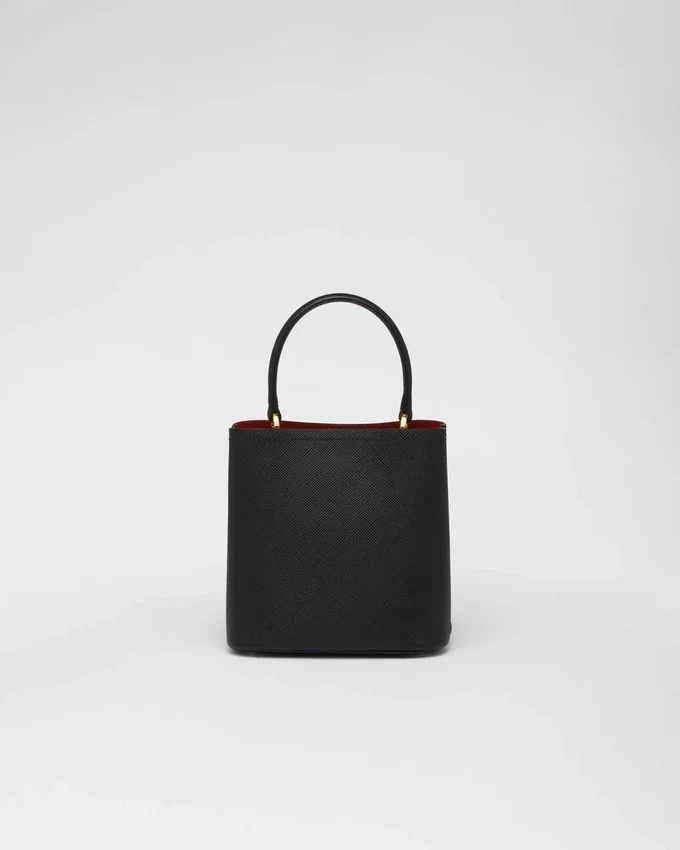 Malá kožená taška Prada Panier z kůže Saffiano Malá kožená taška Prada Panier z kůže Saffiano