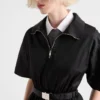 Midi šaty s krátkými rukávy z materiálu Re-Nylon