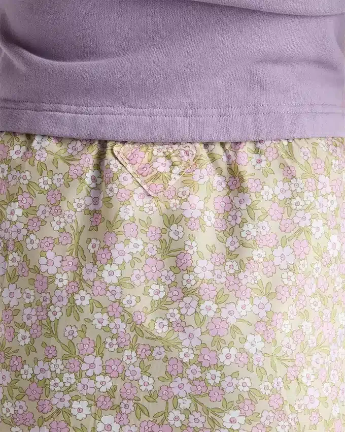 Midi sukně z materiálu Re-Nylon s květinovým potiskem Midi sukně z materiálu Re-Nylon s květinovým potiskem