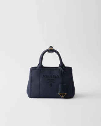 Mini bavlněná plátěná kabelka Prada Jardiniare