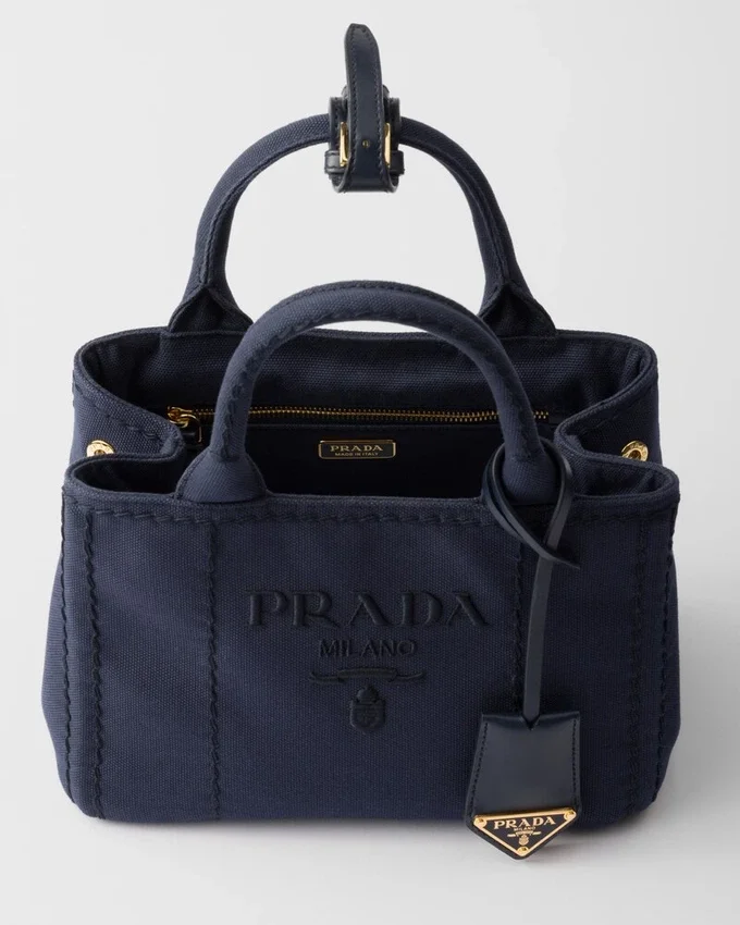 Mini bavlněná plátěná kabelka Prada Jardiniare Mini bavlněná plátěná kabelka Prada Jardiniare