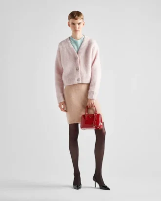 Mini kabelka Prada Galleria z lakované kůže