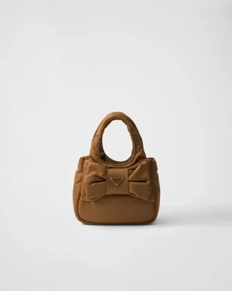 Mini polstrovaná taška Re-Nylon s mašlí