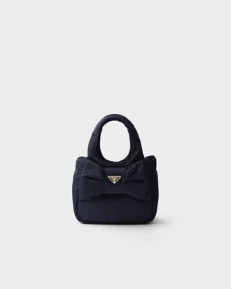 Mini polstrovaná taška Re-Nylon s mašlí