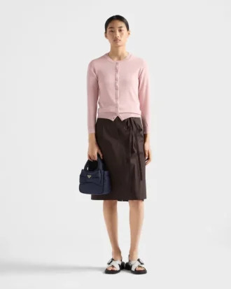 Mini polstrovaná taška Re-Nylon s mašlí