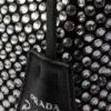 Mini saténová taška Prada Re-Edition s krystaly Mini saténová taška Prada Re-Edition s krystaly