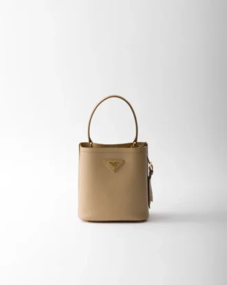 Mini taška Prada Panier z kůže Saffiano