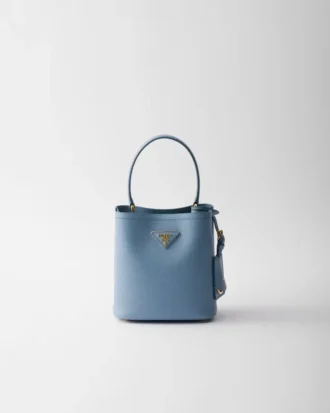Mini taška Prada Panier z kůže Saffiano