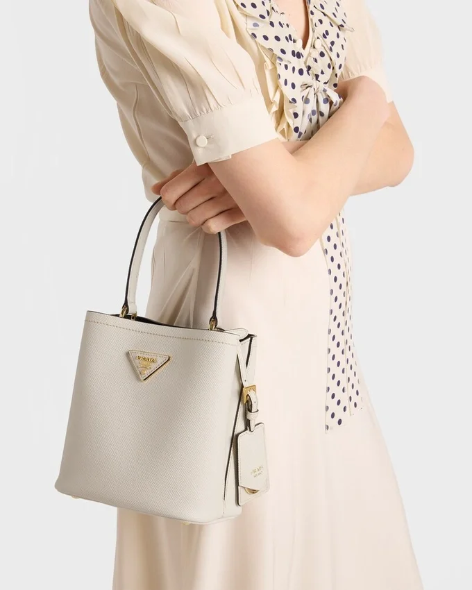 Mini taška Prada Panier z kůže Saffiano Mini taška Prada Panier z kůže Saffiano