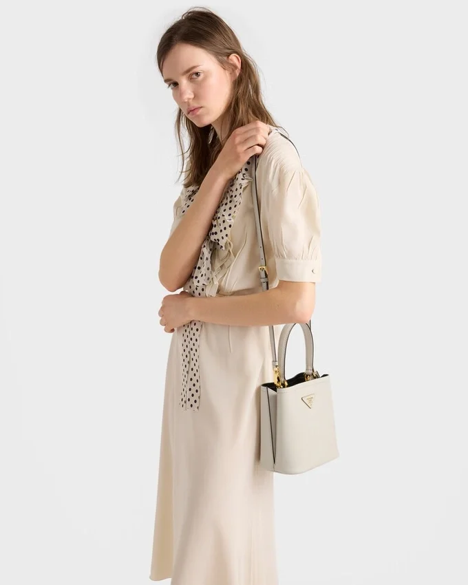 Mini taška Prada Panier z kůže Saffiano Mini taška Prada Panier z kůže Saffiano