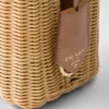 Mini taška Prada Panier z proutí a kůže Mini taška Prada Panier z proutí a kůže