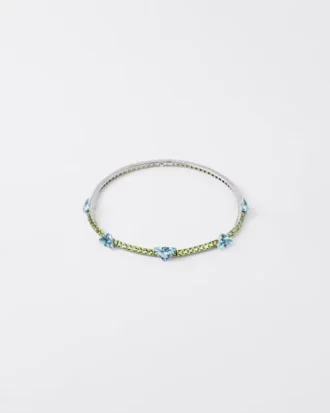 Náhrdelník Couleur Vivante – bílé zlato s akvamarínem a peridotem Náhrdelník Couleur Vivante – bílé zlato s akvamarínem a peridotem