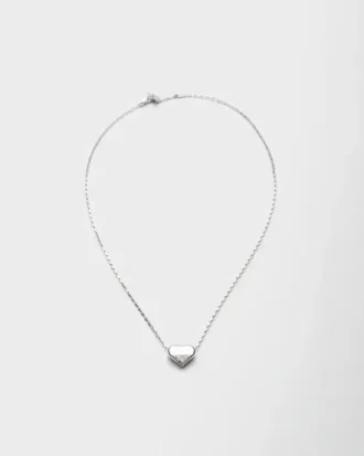 Náhrdelník Eternal Gold Nano Heart z bílého zlata s diamantem vytvořeným v laboratoři Náhrdelník Eternal Gold Nano Heart z bílého zlata s diamantem vytvořeným v laboratoři