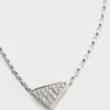 Náhrdelník s přívěskem Eternal Gold Micro Triangle z bílého zlata a diamantů Náhrdelník s přívěskem Eternal Gold Micro Triangle z bílého zlata a diamantů