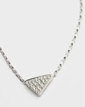 Náhrdelník s přívěskem Eternal Gold Micro Triangle z bílého zlata a diamantů Náhrdelník s přívěskem Eternal Gold Micro Triangle z bílého zlata a diamantů