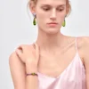 Náramek Couleur Vivante – bílé zlato s peridotem a ametystem Náramek Couleur Vivante – bílé zlato s peridotem a ametystem