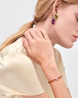 Náramek Couleur Vivante – růžové zlato s morganitem a citrínem
