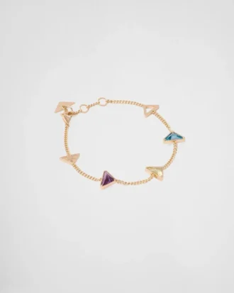 Náramek Eternal Gold Chain ze žlutého zlata a polodrahokamů