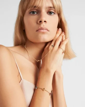 Náramek Eternal Gold Chain ze žlutého zlata a polodrahokamů