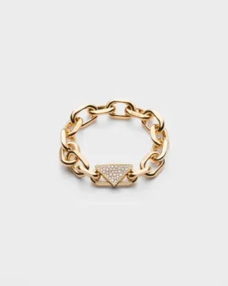 Náramek Eternal Gold Chain ze žlutého zlata s diamanty