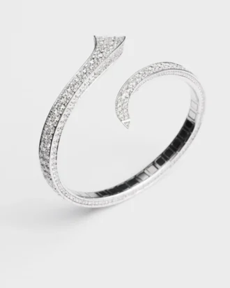 Náramek Eternal Gold Snake z bílého zlata a diamantů