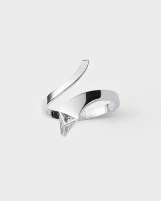 Náramek Eternal Gold Snake z bílého zlata a diamantů vypěstovaných v laboratoři