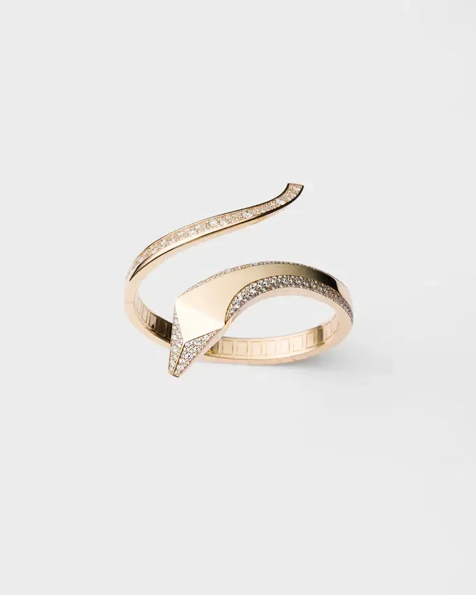 Náramek Eternal Gold Snake ze žlutého zlata a diamantů Náramek Eternal Gold Snake ze žlutého zlata a diamantů