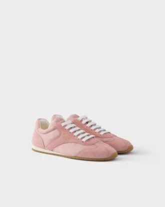 Šněrovací tenisky z materiálu Re-Nylon a semiše