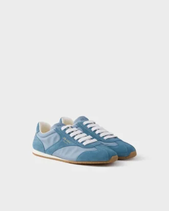 Šněrovací tenisky z materiálu Re-Nylon a semiše