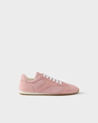 Šněrovací tenisky z materiálu Re-Nylon a semiše