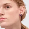 Náušnice Couleur Vivante – bílé zlato s ametystem Náušnice Couleur Vivante – bílé zlato s ametystem