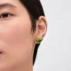 Náušnice Couleur Vivante – bílé zlato s peridotem Náušnice Couleur Vivante – bílé zlato s peridotem