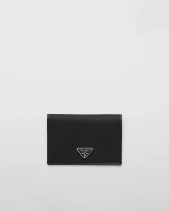Obálka na pas z materiálu Re-Nylon a kůže Saffiano