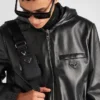 Oboustranná bunda z nappa kůže a materiálu Re-Nylon Oboustranná bunda z nappa kůže a materiálu Re-Nylon
