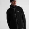 Oboustranný kardigan z fleece a kašmírové směsi Oboustranný kardigan z fleece a kašmírové směsi