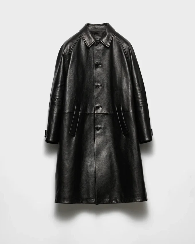 Oversized kožený kabát Oversized kožený kabát