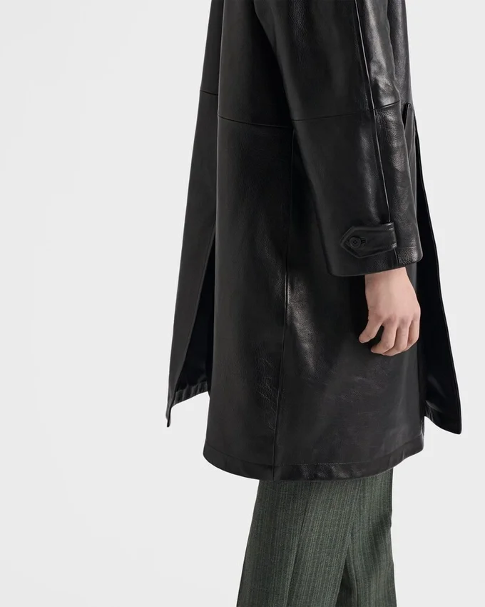 Oversized kožený kabát Oversized kožený kabát