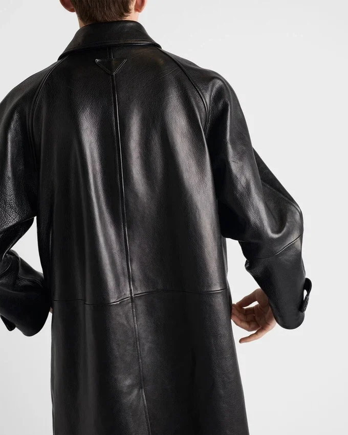 Oversized kožený kabát Oversized kožený kabát