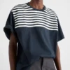 Oversized pruhované bavlněné tričko Oversized pruhované bavlněné tričko